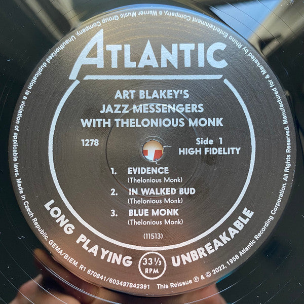 Art Blakey's Jazz Messengers* With Thelonious Monk : Art Blakey's Jazz Messengers With Thelonious Monk (2xLP, Album, Mono, Dlx, RM, 180)
