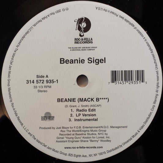 Beanie Sigel : Beanie (Mack B****) (12")