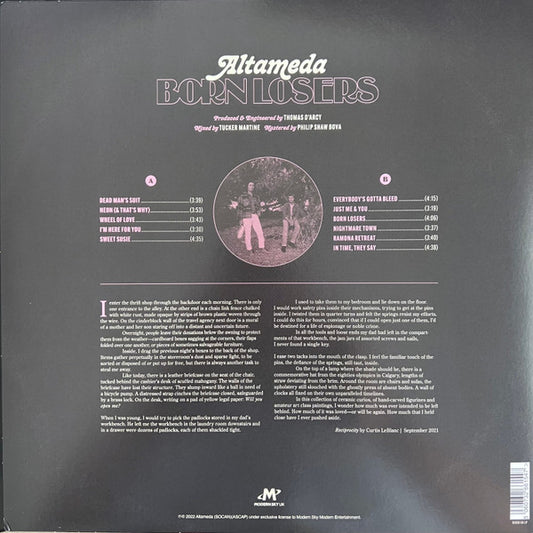 Altameda : Born Losers (LP, Album, Whi)