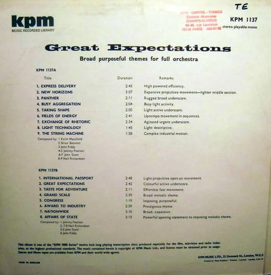 Various : Great Expectations (LP)