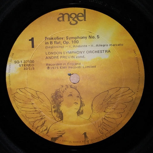 Prokofiev*, André Previn Conducting The London Symphony Orchestra : Symphony No. 5, Op. 100 (LP, Quad, RP, SQ )