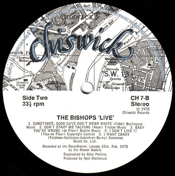 The Count Bishops : Live! (10", Album)