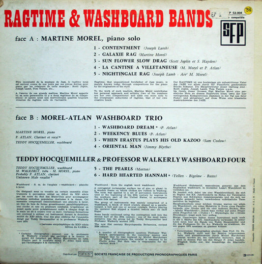 Various : Ragtime & Washboard Bands (LP, Comp)
