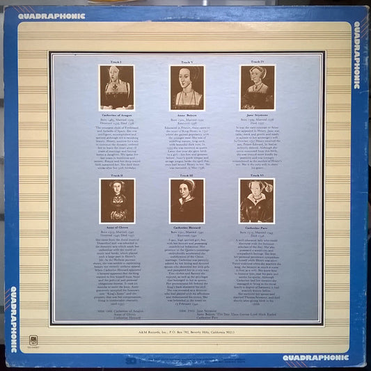 Rick Wakeman : The Six Wives Of Henry VIII (LP, Album, Quad, Gat)