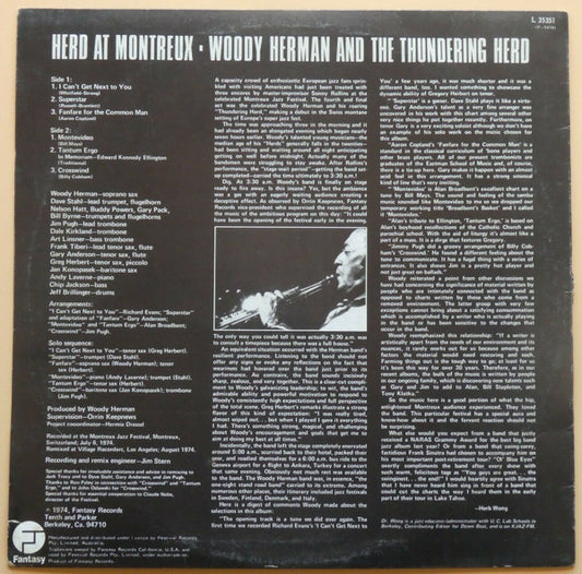 Woody Herman : Herd At Montreux (LP, Album)