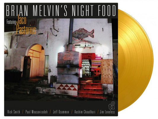 Brian Melvin Featuring Jaco Pastorius : Night Food (LP, Album, Ltd, Num, RE, Yel)