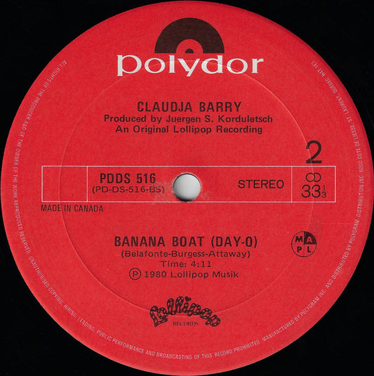 Claudja Barry : Radio Action / Banana Boat (Day-O) (12", Ltd)