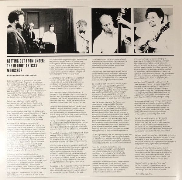 John Sinclair (2) : Detroit Artists Workshop (Community, Jazz And Art In The Motor City 1965-1981) (2xLP, Comp)
