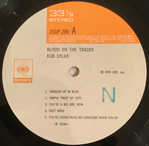 Bob Dylan : Blood On The Tracks (LP, Album, RE)