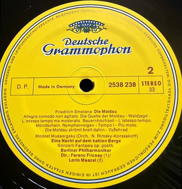 Ferenc Fricsay • Paul Strauss • Lorin Maazel : Carneval Ouvertüre / Die Moldau / Capriccio Espagnol / Eine Nacht Auf Dem Kahlen Berge = A Night On Bold Mountain (LP, Comp)