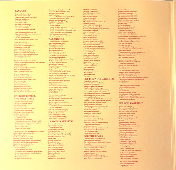 Joni Mitchell : For The Roses (LP, Album, Ltd, RE, RM, Blu)