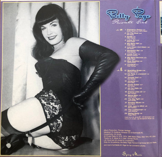 Various : Betty Page: Private Girl - Spicy Music (LP, Comp, 180)