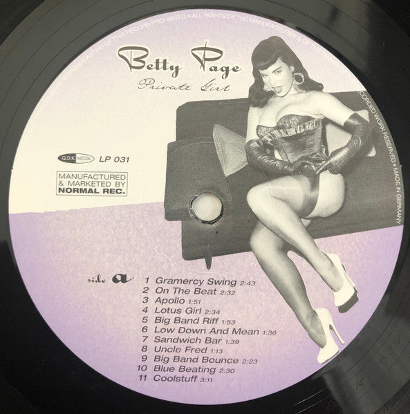 Various : Betty Page: Private Girl - Spicy Music (LP, Comp, 180)