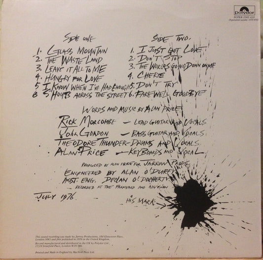 Alan Price : Shouts Across The Street (LP, Album)