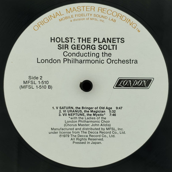 Holst*, Sir Georg Solti*, London Philharmonic Orchestra : The Planets (LP, Album, RE, RM)