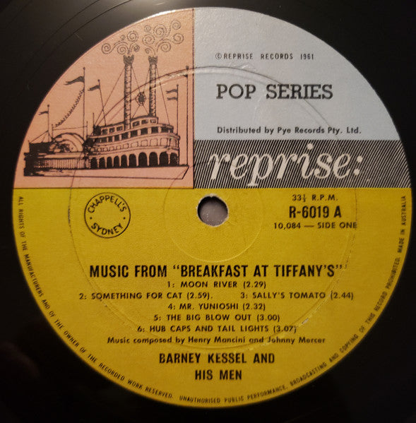 Barney Kessel And His Men : Music From "Breakfast At Tiffany's" (LP, Mono)