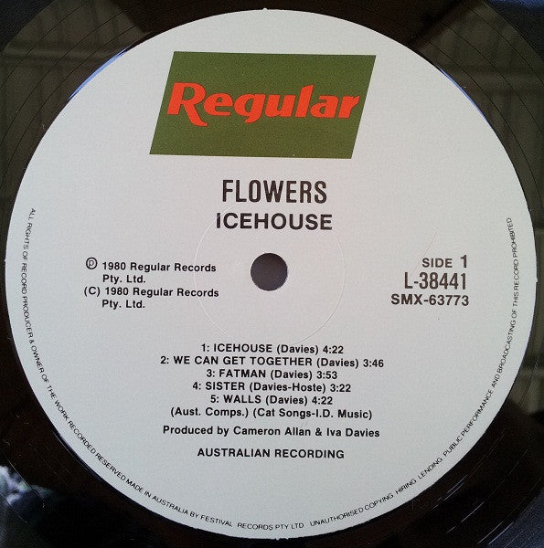 Flowers (4) : Icehouse (LP, Album, RE)