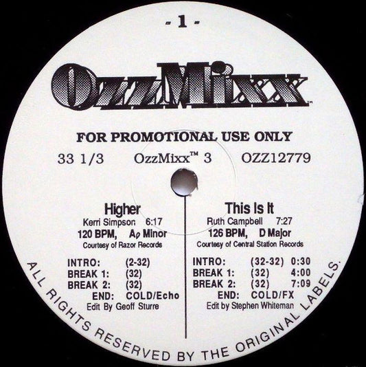 Various : OzzMixx 3 (12", Promo)