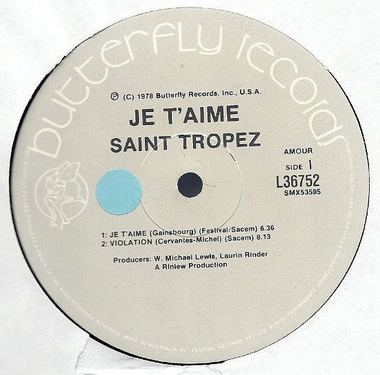Saint Tropez : Je T'Aime (LP, Album)