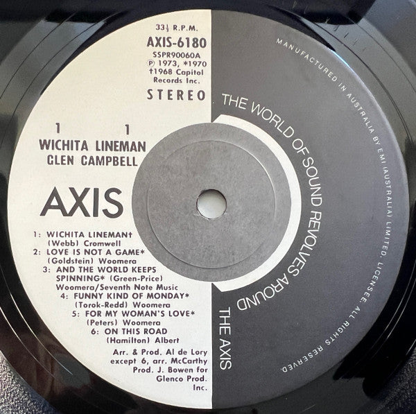 Glen Campbell : Wichita Lineman (LP, Album, RE)