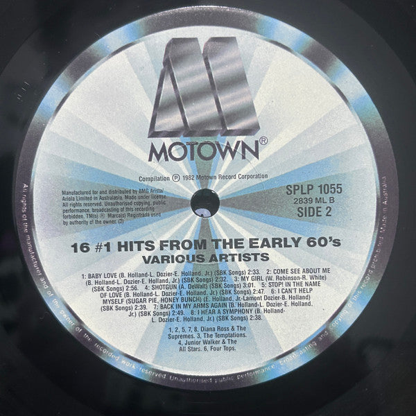 Various : 16 #1 Hits From The Early 60's (LP, Comp)