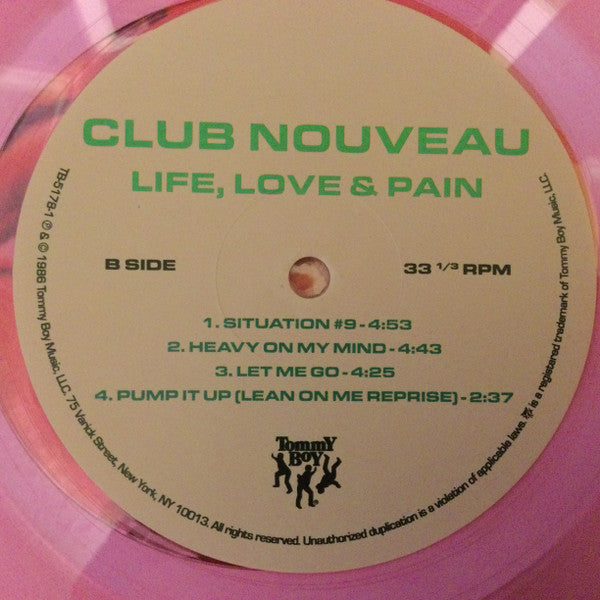 Club Nouveau : Life, Love & Pain (LP, Album, RE, RM, Pin)