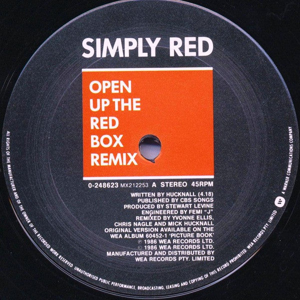Simply Red : Open Up The Red Box (Remix) (12")