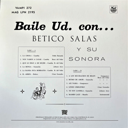 Betico Salas Y Su Sonora : Baile Ud. Con... (LP, Album, RE)