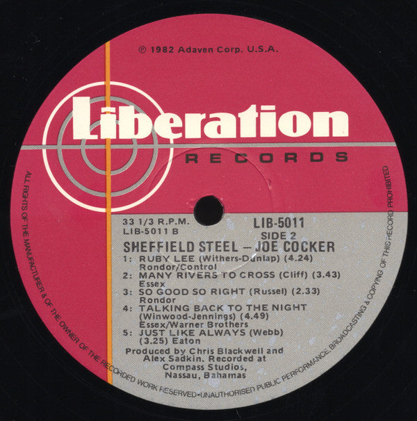 Joe Cocker : Sheffield Steel (LP, Album)