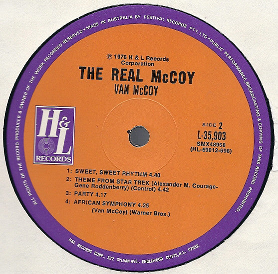 Van McCoy : The Real McCoy (LP, Album, Fes)