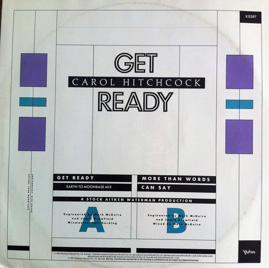 Carol Hitchcock : Get Ready (Earth To Moonbase Mix) (12")