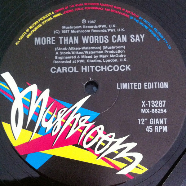 Carol Hitchcock : Get Ready (Earth To Moonbase Mix) (12")