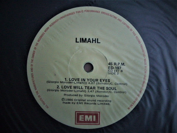 Limahl : Love In Your Eyes (12")