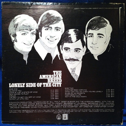 The American Breed : Lonely Side Of The City (LP, Album, Ind)