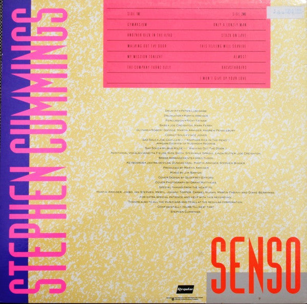 Stephen Cummings : Senso (LP, Album)