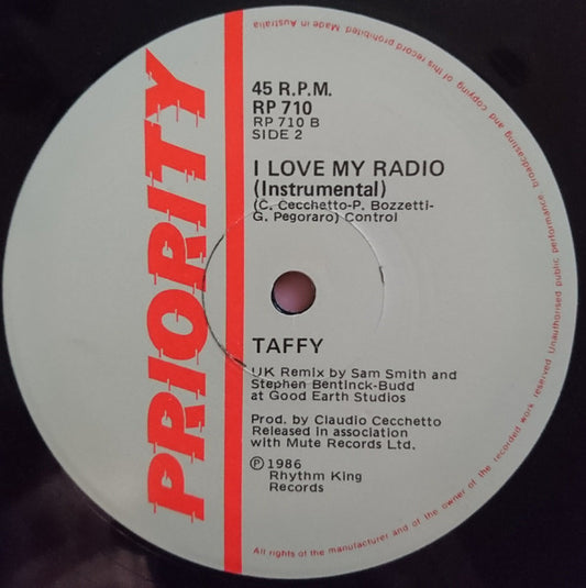 Taffy : I Love My Radio (U.K. Mix) (12")