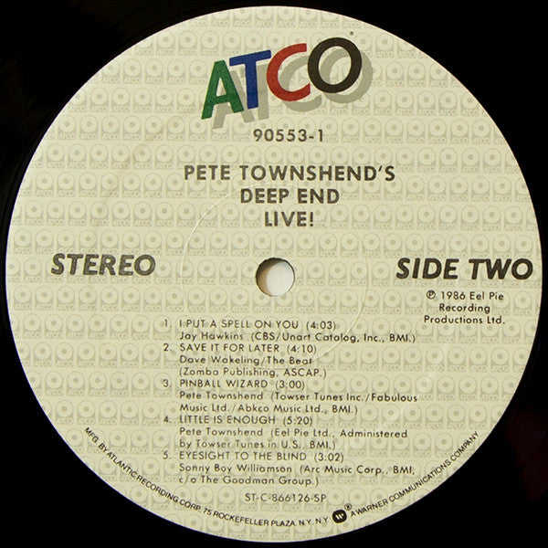 Deep End (5) : Live! (LP, Album, SP )