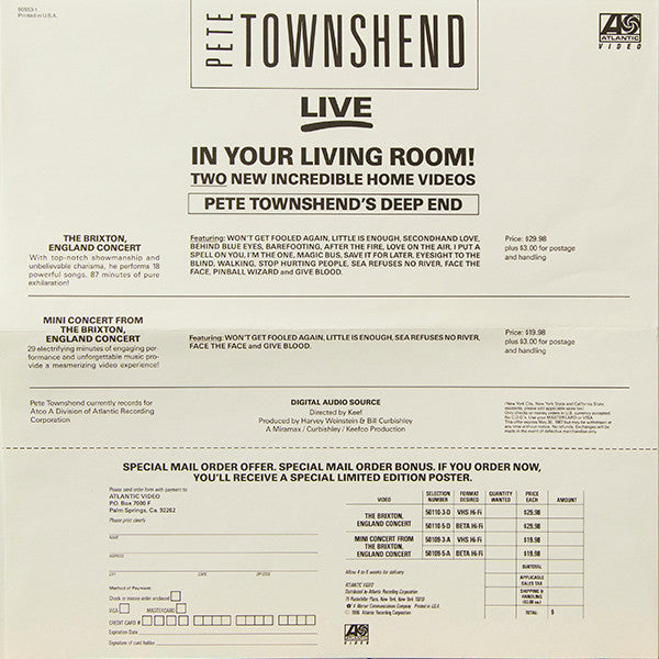 Deep End (5) : Live! (LP, Album, SP )