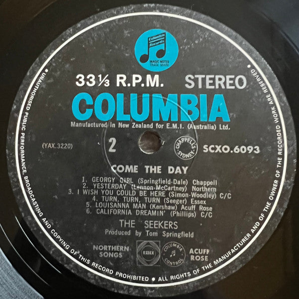 The Seekers : Come The Day (LP, Album)