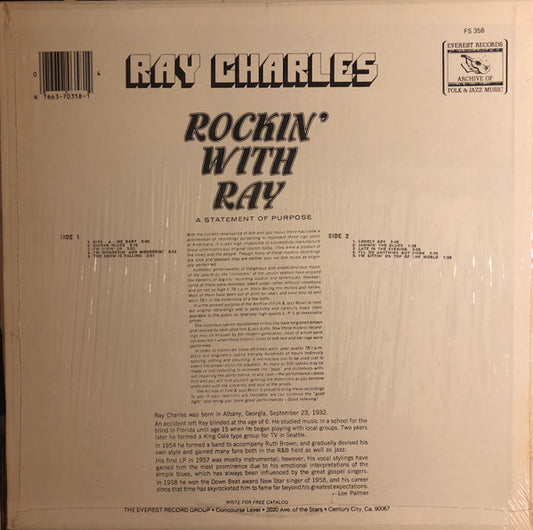 Ray Charles : Rockin' With Ray (LP, Comp)