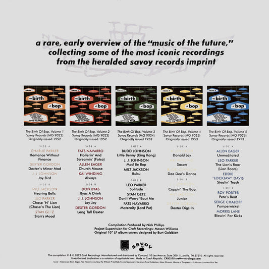 Various : The Birth Of Bop (5x10", Comp, Mono + Box)