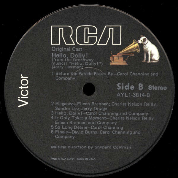 David Merrick (2) Presents Carol Channing : Hello, Dolly! (The Original Broadway Cast Recording) (LP, Album, RE)