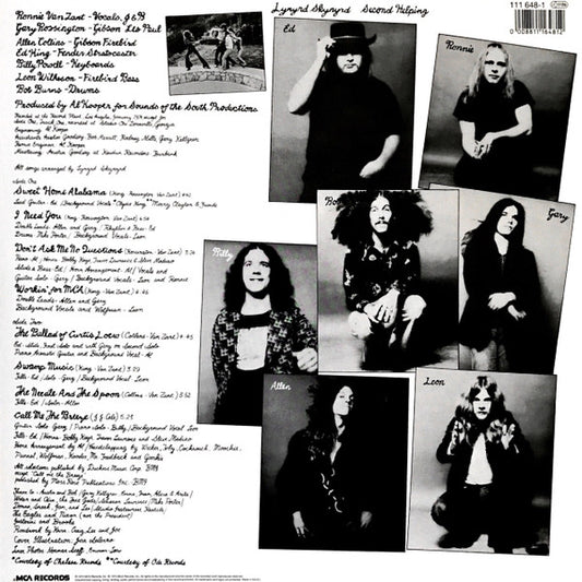 Lynyrd Skynyrd : Second Helping (LP, Album, RE, 180)
