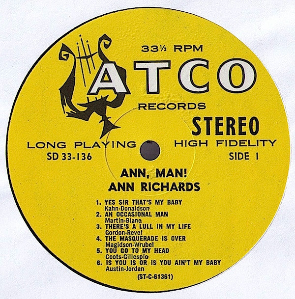 Ann Richards : Ann, Man! (LP, Album)