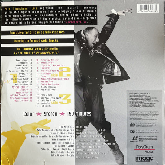 Pete Townshend : Pete Townshend Live (2xLaserdisc, 12", Comp, NTSC)