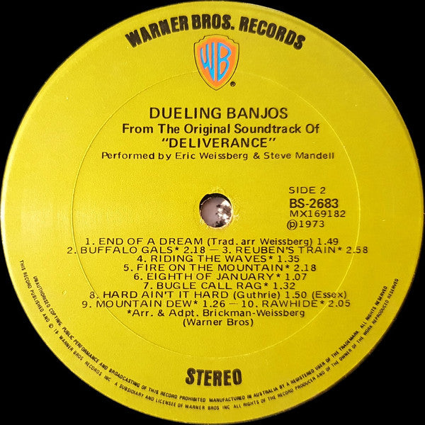 Eric Weissberg And Steve Mandell : Dueling Banjos From The Original Motion Picture Sound Track Deliverance And Additional Music (LP, Album)