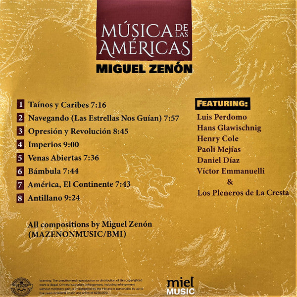 Miguel Zenon : Música De Las Américas (LP, Album, Gat)