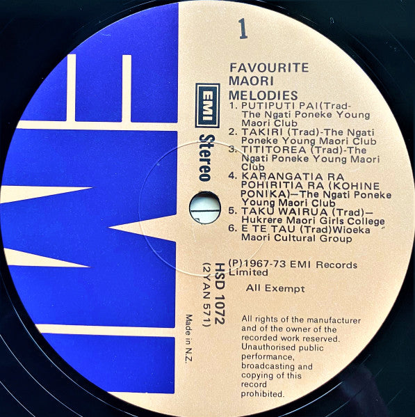 Various : Favourite Maori Melodies (LP, Comp)