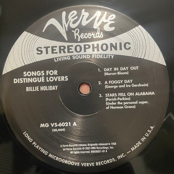 Billie Holiday : Songs For Distingué Lovers (LP, Album, RE, RP, 180)