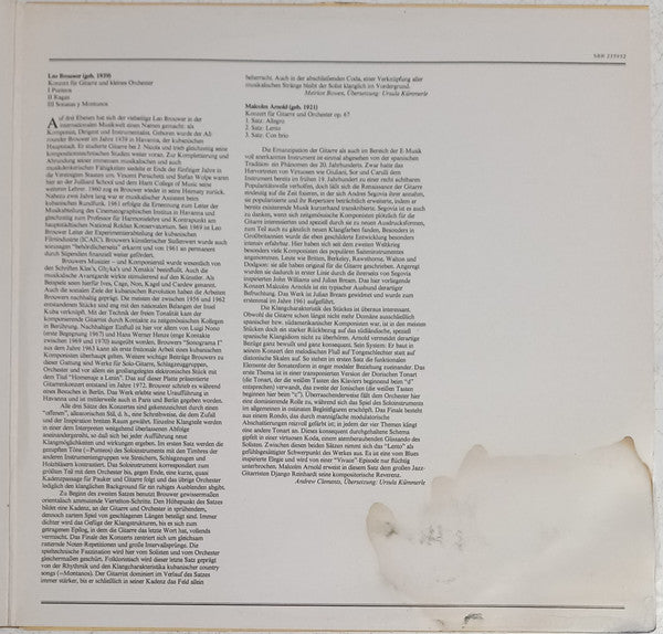 John Williams (7), Elgar Howarth, London Sinfonietta : Malcolm Arnold: Guitar Concerto, Op. 67 - Leo Brouwer: Guitar Concero (LP, Album, Gat)